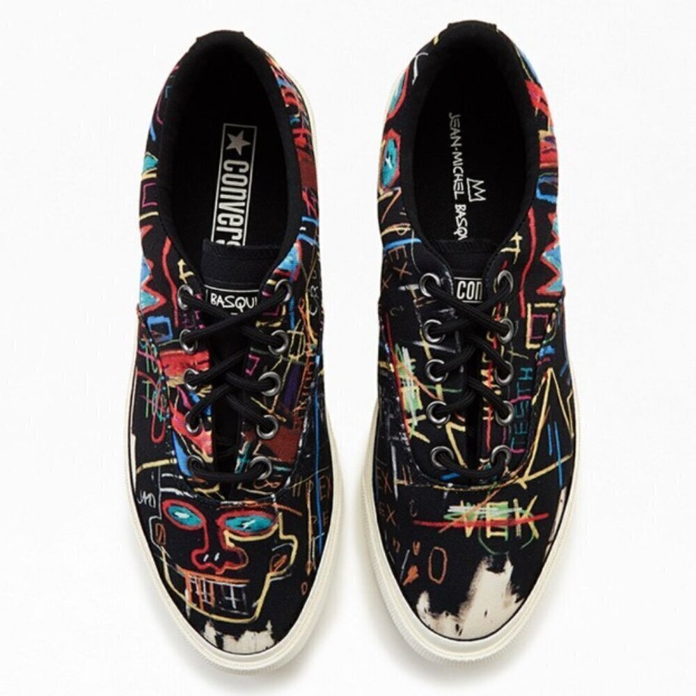 Limited Edition Converse X Basquiat Skid Grip Low Top Sneakers - Picture 2 of 13